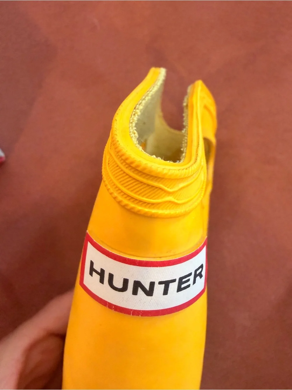 Hunter Kids Yellow Pull-On Rain Boots